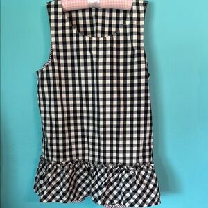 Vineyard Vines Black and White Gingham Sleeveless Dress XXS